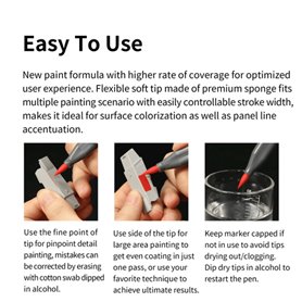 DSPIAE MKM-01 Water-Based Soft Head Marker Metallic Black