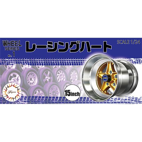 Fujimi 193694 1/24 WHEEL-01 Racing Haert 15inch