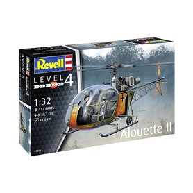 Revell 1:32 Alouette II - MODEL SET - z farbami