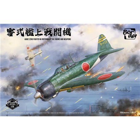 Border Model BF-006 A6M2 Zero Fighter w/ Interior of The Engine and Weapons