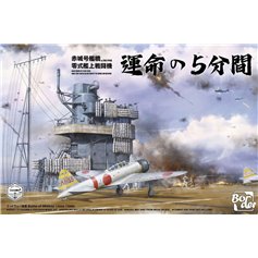 Border Model 1:35 IJN AKAGI BRIDGE W/FLIGHT DECK + Mitsubishi A6M2 Zero - FIGHTER W/INTERIOR OF ENGINE AND WEAPONS 