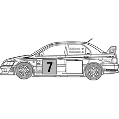 Fujimi 1:24 Mitsubishi Lancer Evolution VII WRC Rally Model