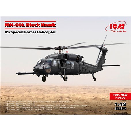 ICM 48360 MH-60L Black Hawk US Special Forces Helicopter