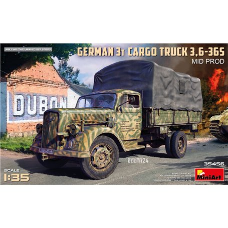 Mini Art 35456 German 3T Cargo Truck 3,6-36S Mid Prod