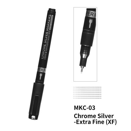 DSPIAE MKC-03 Chrome Silver Marker Pen SUPER FINE (56975)