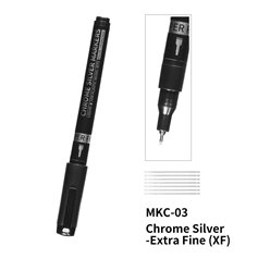 DSPIAE Marker SOFT TIPPED MARKER PEN - Chrome Silver SUPER FINE