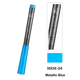 DSPIAE MKM-04 Metallic Blue Soft Tipped Marker Pen (56112)