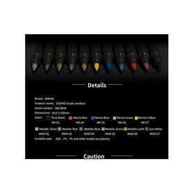 DSPIAE MKM-02 Acrylic Metallic Silver Soft Tipped Marker (56110)