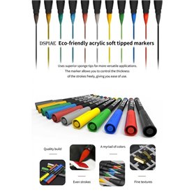 DSPIAE MKM-02 Acrylic Metallic Silver Soft Tipped Marker (56110)