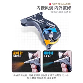 U-STAR UA90940 Airbrush Grip (Grey)