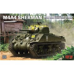 RFM 1:35 M4A4 Sherman - W/WORKABLE TRACKS AND METAL BARREL