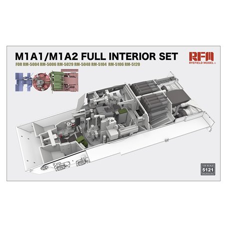 RFM 5121 M1A1/M1A2 Abrams Tank Full Interior Set (Without Tank Kit)