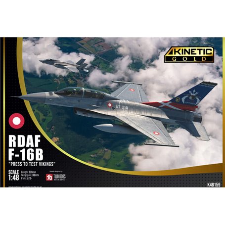 Kinetic 48159 RDAF F-16B "Press to Test Vikings"