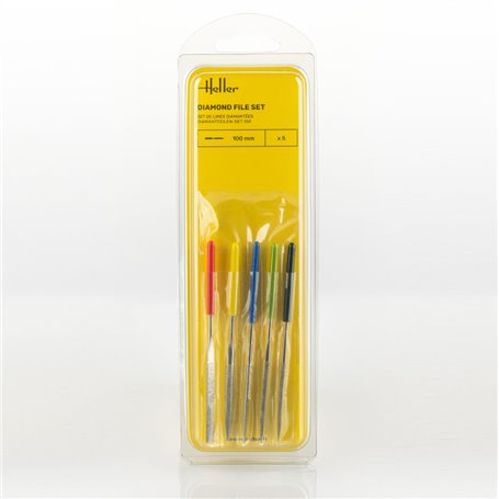 Heller 99005 Diamond File Set 100 mm (5 Pieces)