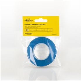 Heller 99014 Flexible Masking Tape Set (1, 2, 3, 6 mm x 18 m)