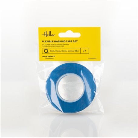 Heller 99014 Flexible Masking Tape Set (1, 2, 3, 6 mm x 18 m)