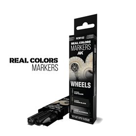 AK Interactive Zestaw markerów REAL COLORS MARKERS - WHEELS COLORS