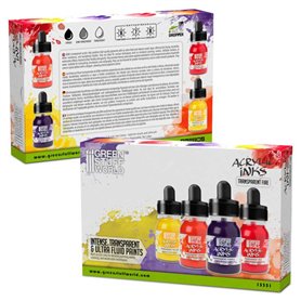 Acrylic Inks Set - Transparent Fire (x4)