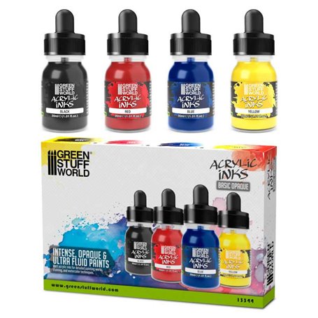 Acrylic Inks Set - Basic Opaque (x4)Acrylic Inks Set - Basic Opaque (x4)