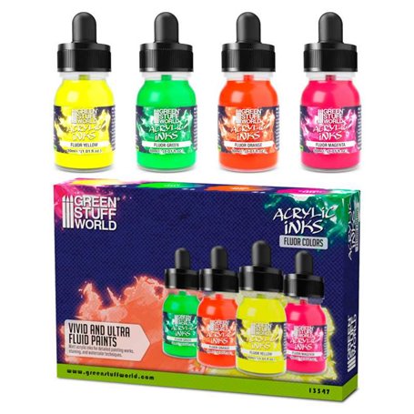 Acrylic Inks Set - Fluor (x4)Acrylic Inks Set - Fluor (x4)