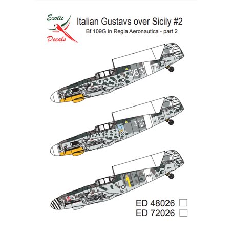 Exotic Decals 72026 Italian Gustavs over Sicily 2 Bf 109G in Regia Aeronautica - Part 2