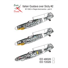 Exotic Decals 1:72 Kalkomanie ITALIAN GUSTAVS OVER SICILY - BF-109G IN REGGIA AERONAUTICA - PART 2