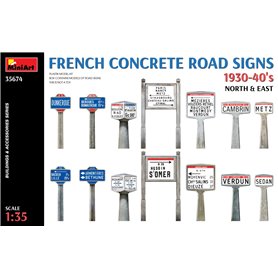 Mini Art 35674 French Concrete Road Signs 1930-40's N & E