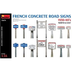 Mini Art 1:35 FRENCH CONCRETE ROAD SIGNS - 1930-40S - NORTH AND EAST