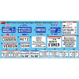 Mini Art 35674 French Concrete Road Signs 1930-40's N & E