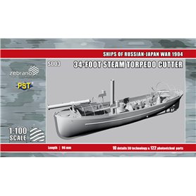 PST-Zebrano S003 34-Foot Steam Torpedo Cutter 1/100