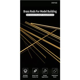 DSPIAE BB-0.5 Brass Bars For Modeling 0,5 mm (8 pcs) (56822)