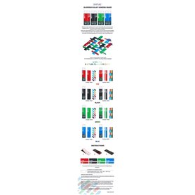 DSPIAE Aluminiowa podkładka do papierów ściernych ALUMINUM ALLOY SND BOARD BLUE - 3szt.