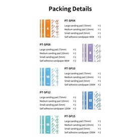 DSPIAE PT-SP15 Acrylic Sanding Pad Set 3 pcs (56247)