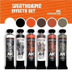 WEATHERING EFFECTS SET - AK GOUACHES