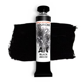 BLACK - AK GOUACHE 20 ml.