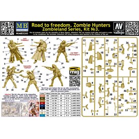MB 35243 Zombieland Series Kit No 3. Road to Freedom! Zombie Hunters