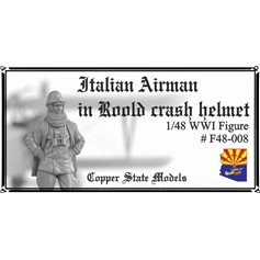 Copper State Models 1:48 ITALIAN AIRMAN IN ROOLD CRASH HELMET 