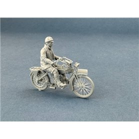 Copper State Models F35-057 German Dispatch Rider Riding a Motorcycle