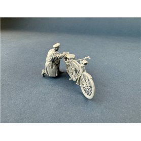 Copper State Models F32-061 British Dispatch Rider Checking Motorcycle