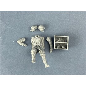 Copper State Models F32-063 British Dispatch Rider with a Basket of Pigeons
