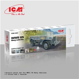 ICM 3063 Acrylic Paints Set for WWII US Navy Vehicles