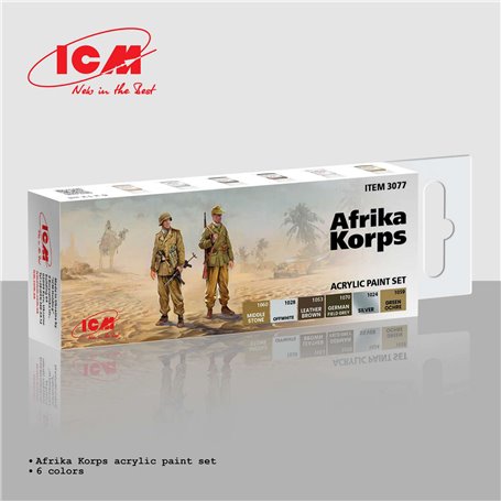 ICM 3077 Acrylic Paints Set for Afrika Korps