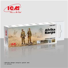 ICM 3077 Zestaw farb ACRYLIC PAINT SET FOR AFRIKA KORPS