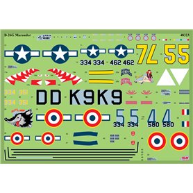 ICM 48323 B-26G Marauder WWII American/French Bomber