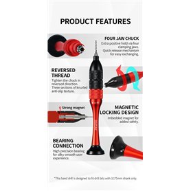 DSPIAE AT-SHD Precision Aluminum Alloy Hand Drill Set (56027)