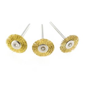 Rotacraft RBU2921-3 Brass Wheel Brushes (3 pcs)