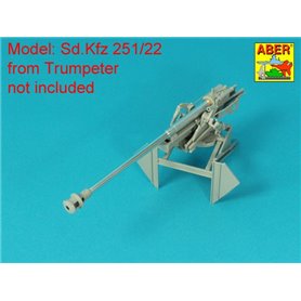 ABER 1:16 Metalowa lufa 75mm PaK.40 bez hamulca wylotowego