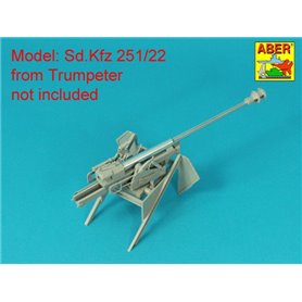 ABER 1:16 Metalowa lufa 75mm PaK.40 bez hamulca wylotowego