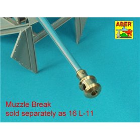 ABER 1:16 Metalowa lufa 75mm PaK.40 bez hamulca wylotowego