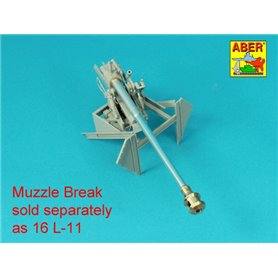 ABER 1:16 Metalowa lufa 75mm PaK.40 bez hamulca wylotowego